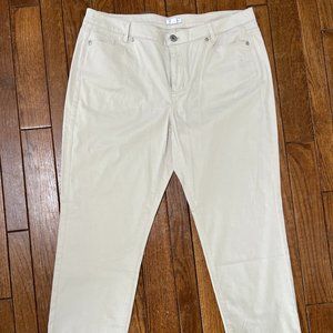 J. Jill Khaki Pants Size 14 Skinny Leg Stretch